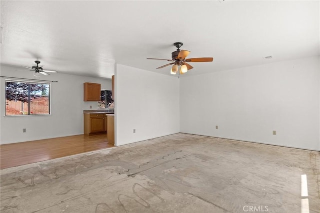 6383 Harvey Rd, Paradise, CA 95969 - unfurnished living room with ceiling fan