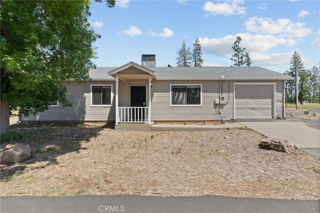 6383 Harvey Rd, Paradise, CA 95969 - ranch-style house featuring driveway, a garage, and a chimney
