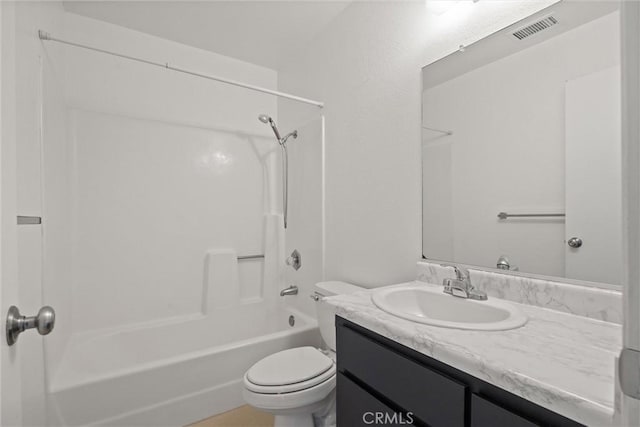 6383 Harvey Rd, Paradise, CA 95969 - full bathroom with toilet, vanity, and shower / bath combination
