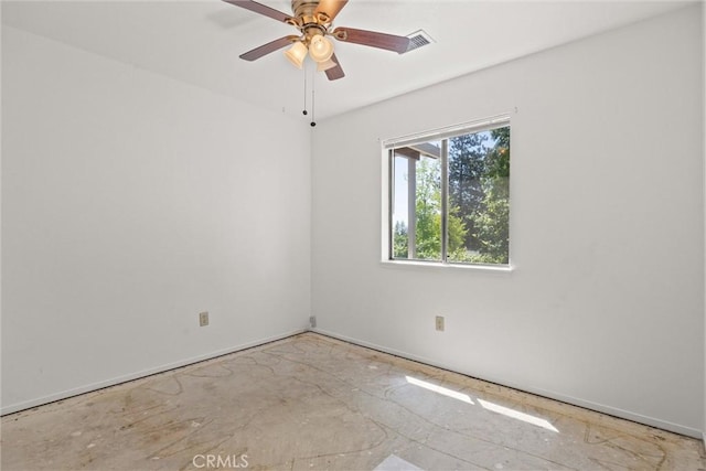 6383 Harvey Rd, Paradise, CA 95969 - empty room with ceiling fan and baseboards