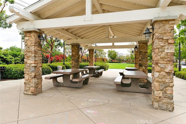 15561 Jasmine Pl, Tustin, CA 92782 - view of patio / terrace featuring a gazebo