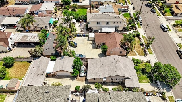 aerial view of residential area