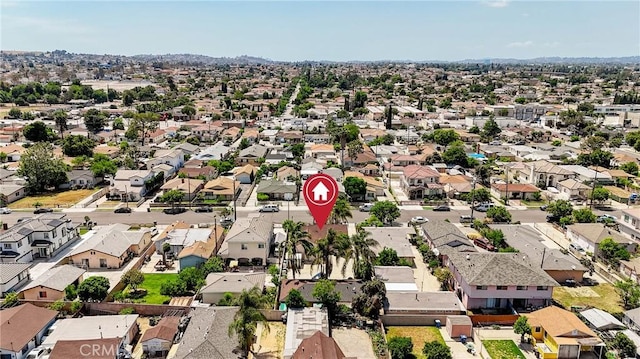aerial view of residential area