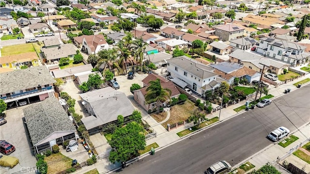 aerial view of residential area