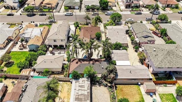 aerial view of residential area