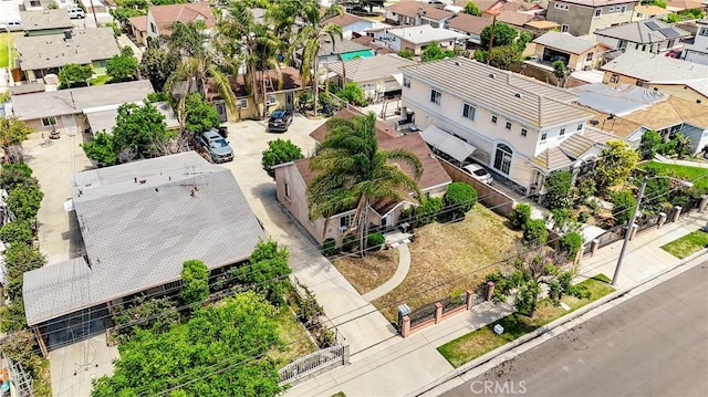 aerial view of residential area