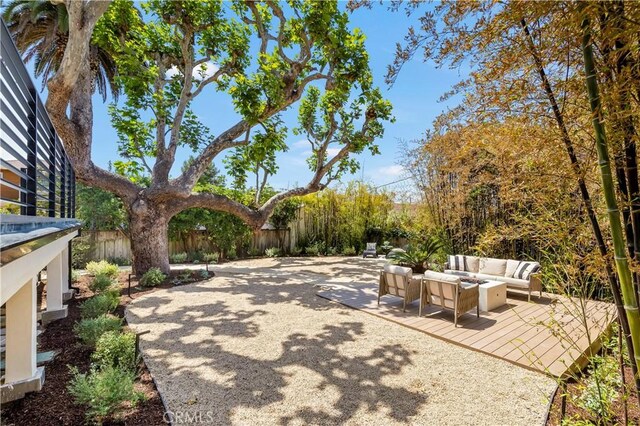 1759 Glenneyre St, Laguna Beach, CA 92651 - view of patio / terrace with an outdoor living space and a fenced backyard