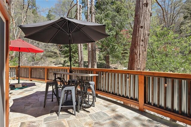 385 Iris Dr, Twin Peaks, CA 92391 - view of patio / terrace featuring outdoor dining area