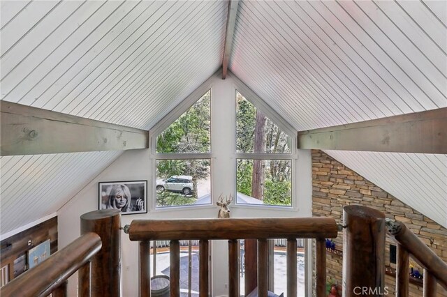 385 Iris Dr, Twin Peaks, CA 92391 - detailed view of beamed ceiling