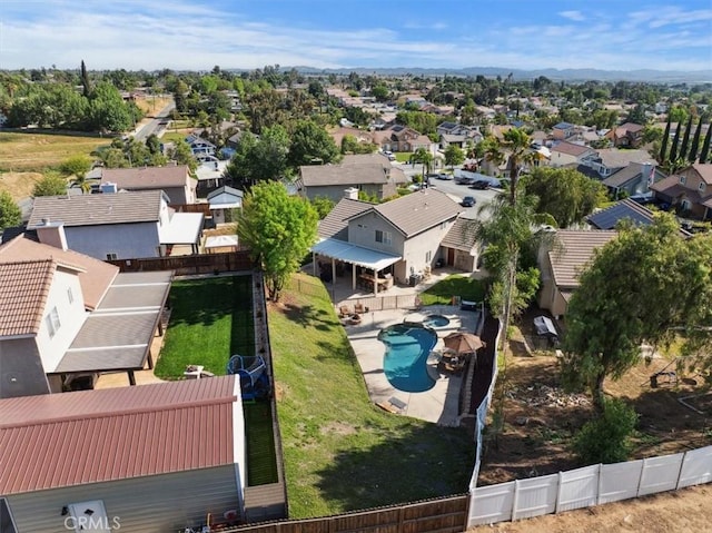 12427 Stardell Ln, Yucaipa, CA 92399 - aerial view of residential area with a pool area