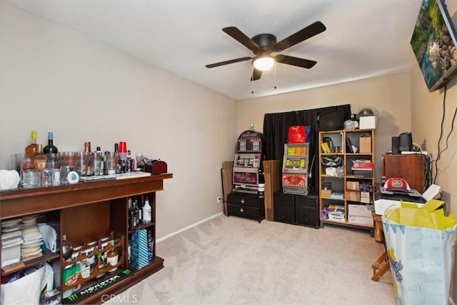 12427 Stardell Ln, Yucaipa, CA 92399 - sitting room with a ceiling fan and carpet