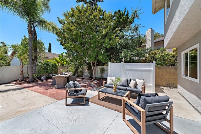 25442 Marina Cir, Mission Viejo, CA 92691 - fenced backyard with an outdoor living space, a patio area, and outdoor dining area