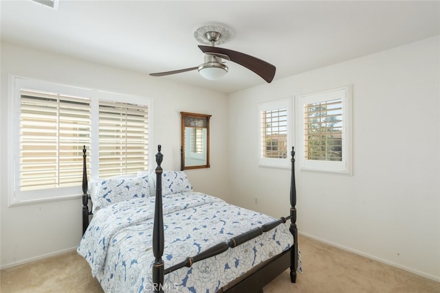 34130 Camelina St, Lake Elsinore, CA 92532 - bedroom featuring light colored carpet, baseboards, and a ceiling fan