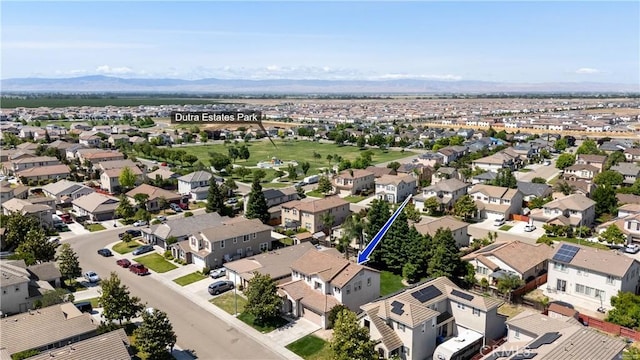 1689 Hometown Ln, Manteca, CA 95337 - aerial view of residential area featuring mountains