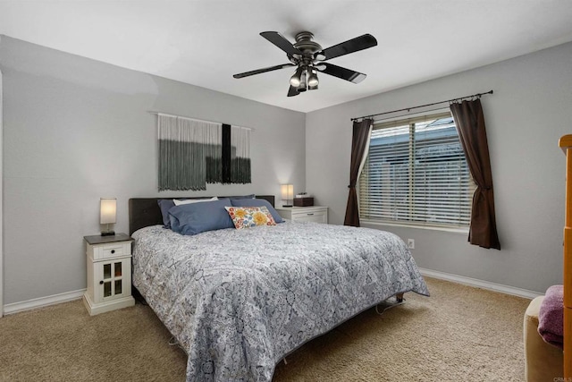15576 Paseo Ajanta, San Diego, CA 92129 - bedroom featuring light carpet, baseboards, and a ceiling fan