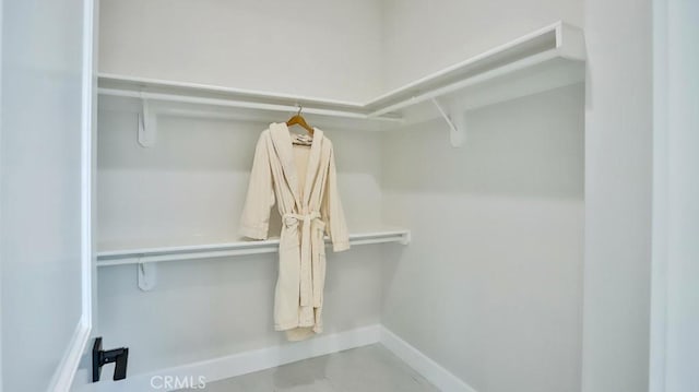 view of walk in closet
