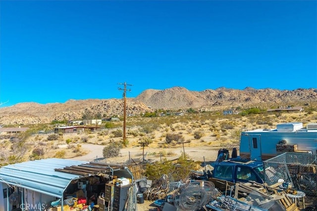 7037 Calapooya Way, Joshua Tree, CA 92252 - mountain view with a desert landscape