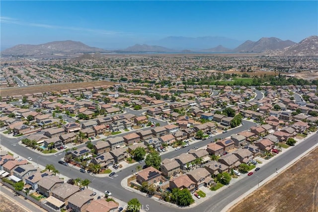 893 Whimbrel Way, Perris, CA 92571 - aerial view of property and surrounding area featuring a mountainous background and nearby suburban area
