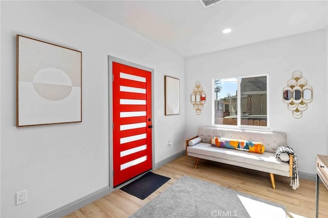 3017 Date St, Riverside, CA 92507 - entrance foyer featuring light wood-type flooring, baseboards, and recessed lighting