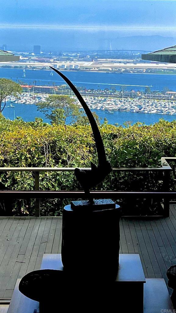 567 Gage Ln, San Diego, CA 92106 - wooden deck with a water view and view of marina