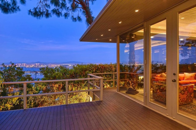 567 Gage Ln, San Diego, CA 92106 - wooden terrace with a mountain view