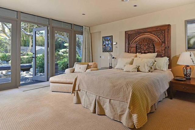 567 Gage Ln, San Diego, CA 92106 - bedroom featuring access to outside, floor to ceiling windows, and carpet flooring
