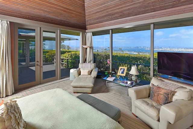 567 Gage Ln, San Diego, CA 92106 - sunroom with french doors and a high ceiling
