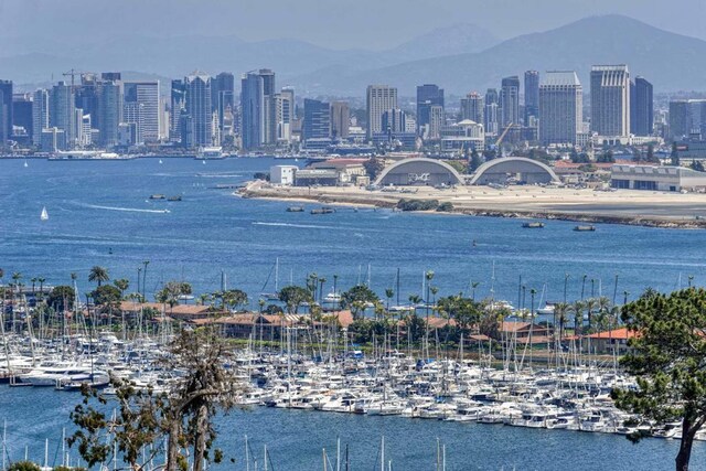567 Gage Ln, San Diego, CA 92106 - water view with skyline and a mountainous background