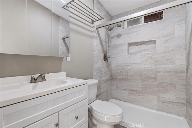 38868 Yucca Tree St, Palmdale, CA 93551 - full bath featuring toilet, vanity, and tiled shower