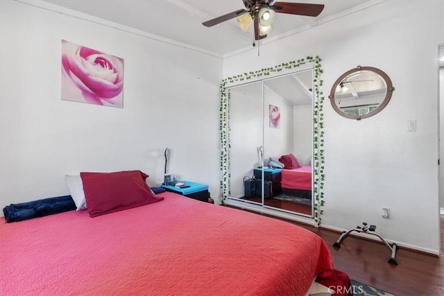 38868 Yucca Tree St, Palmdale, CA 93551 - bedroom with wood finished floors and ceiling fan