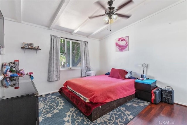 38868 Yucca Tree St, Palmdale, CA 93551 - bedroom featuring wood finished floors, ceiling fan, and baseboards
