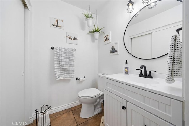 20815 Norwalk Blvd Unit 6, Lakewood, CA 90715 - bathroom featuring vanity, toilet, tile patterned floors, and baseboards