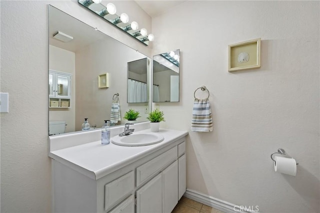 20815 Norwalk Blvd Unit 6, Lakewood, CA 90715 - full bathroom featuring vanity, tile patterned flooring, and baseboards