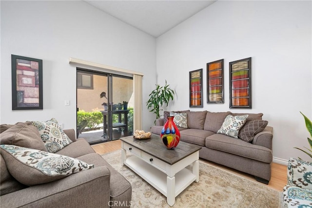20815 Norwalk Blvd Unit 6, Lakewood, CA 90715 - living room featuring wood finished floors and baseboards