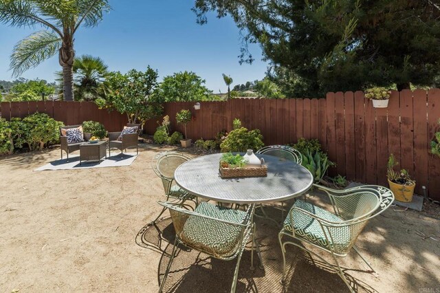 3362 Edgeview, San Marcos, CA 92078 - fenced backyard featuring a patio and an outdoor living space