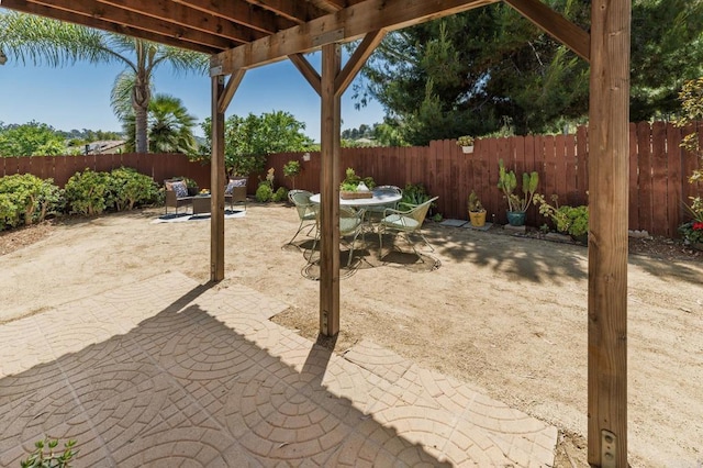 3362 Edgeview, San Marcos, CA 92078 - fenced backyard featuring a patio, a pergola, and outdoor dining space