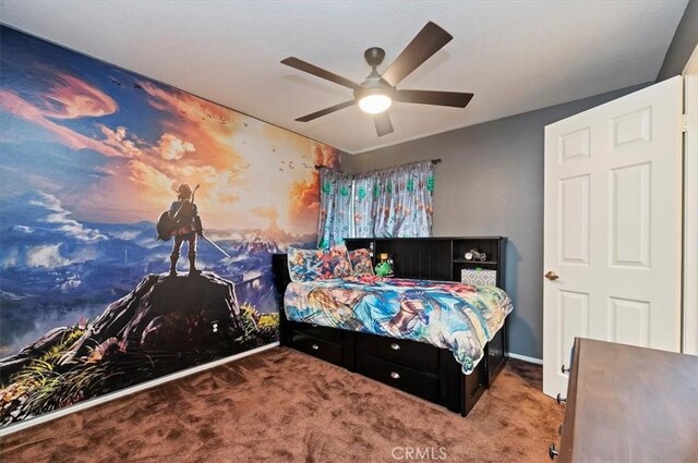 3079 Mojave Ct, Highland, CA 92346 - bedroom with carpet floors and a ceiling fan