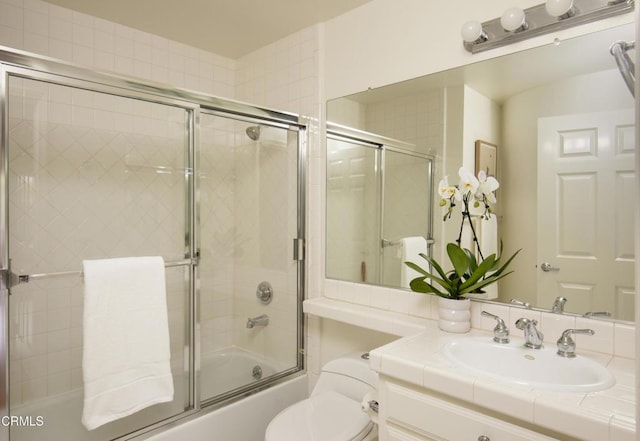 12603 Moorpark St Unit 303, Studio City, CA 91604 - bathroom with toilet, bath / shower combo with glass door, and vanity
