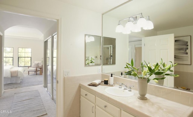 12603 Moorpark St Unit 303, Studio City, CA 91604 - bathroom featuring vanity, ensuite bathroom, and an enclosed shower