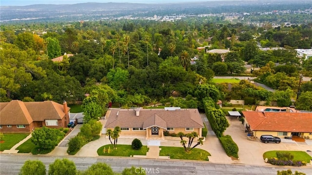 3336 Villa Mesa Rd, Pasadena, CA 91107 - aerial view of property and surrounding area featuring a heavily wooded area