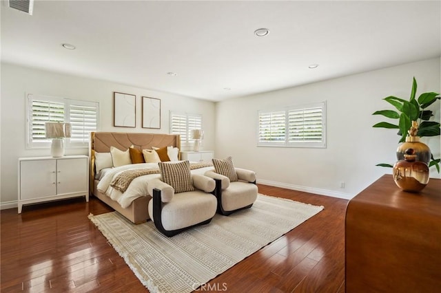 3336 Villa Mesa Rd, Pasadena, CA 91107 - bedroom featuring wood finished floors, baseboards, and recessed lighting