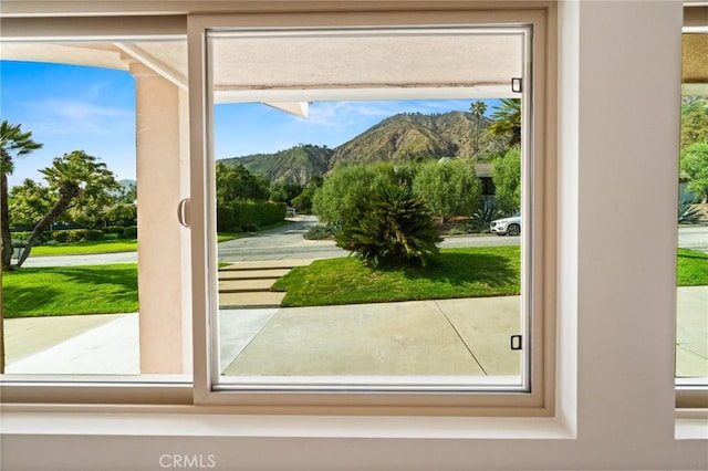 3336 Villa Mesa Rd, Pasadena, CA 91107 - doorway to outside featuring a mountain view