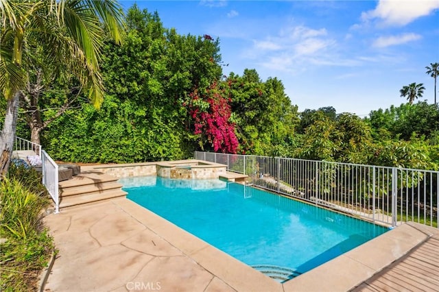 3336 Villa Mesa Rd, Pasadena, CA 91107 - view of swimming pool featuring a pool with connected hot tub