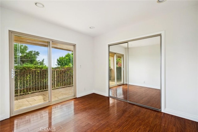 3336 Villa Mesa Rd, Pasadena, CA 91107 - unfurnished room with healthy amount of natural light, wood finished floors, and baseboards