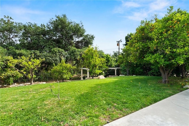 3336 Villa Mesa Rd, Pasadena, CA 91107 - view of green lawn featuring view of wooded area