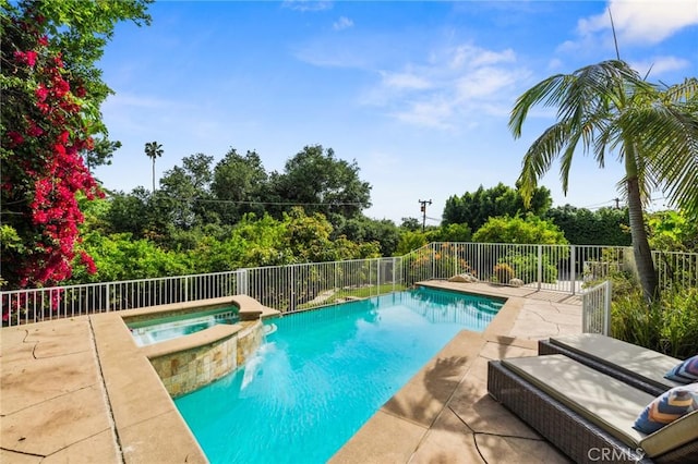 3336 Villa Mesa Rd, Pasadena, CA 91107 - view of pool featuring a patio area and a pool with connected hot tub