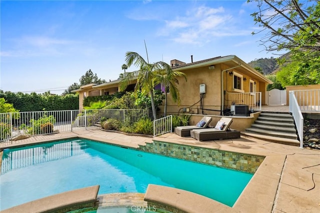 3336 Villa Mesa Rd, Pasadena, CA 91107 - view of swimming pool featuring a patio and a pool with connected hot tub