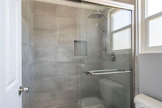 15439 Studebaker Rd, Norwalk, CA 90650 - bathroom with toilet and a shower stall