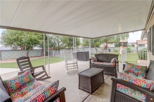 27930 Lexington Ct, Menifee, CA 92586 - sunroom featuring an outdoor hangout area