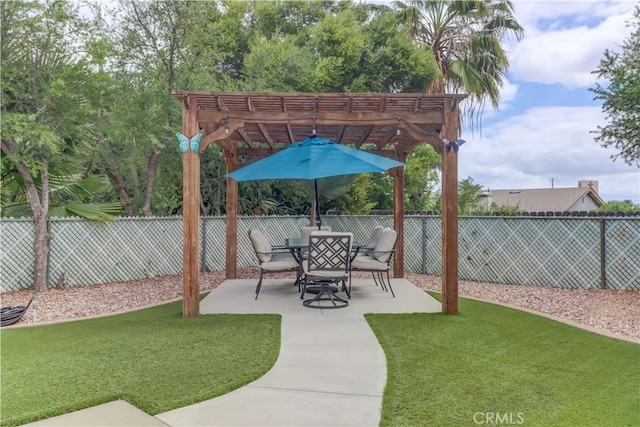 27930 Lexington Ct, Menifee, CA 92586 - view of yard featuring a pergola and a patio area